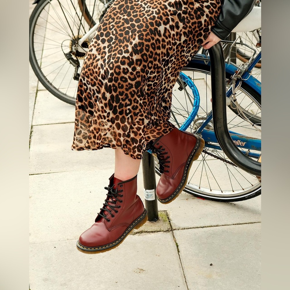 Dr Martens 1460 J Cherry Red Boots 5 Large 4 Medium - Picture 2 of 11